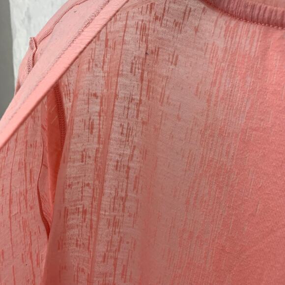 Lululemon Womens Large Light Pink Scoop Neck Burnout Tee Unmarked Size - Picture 4 of 7